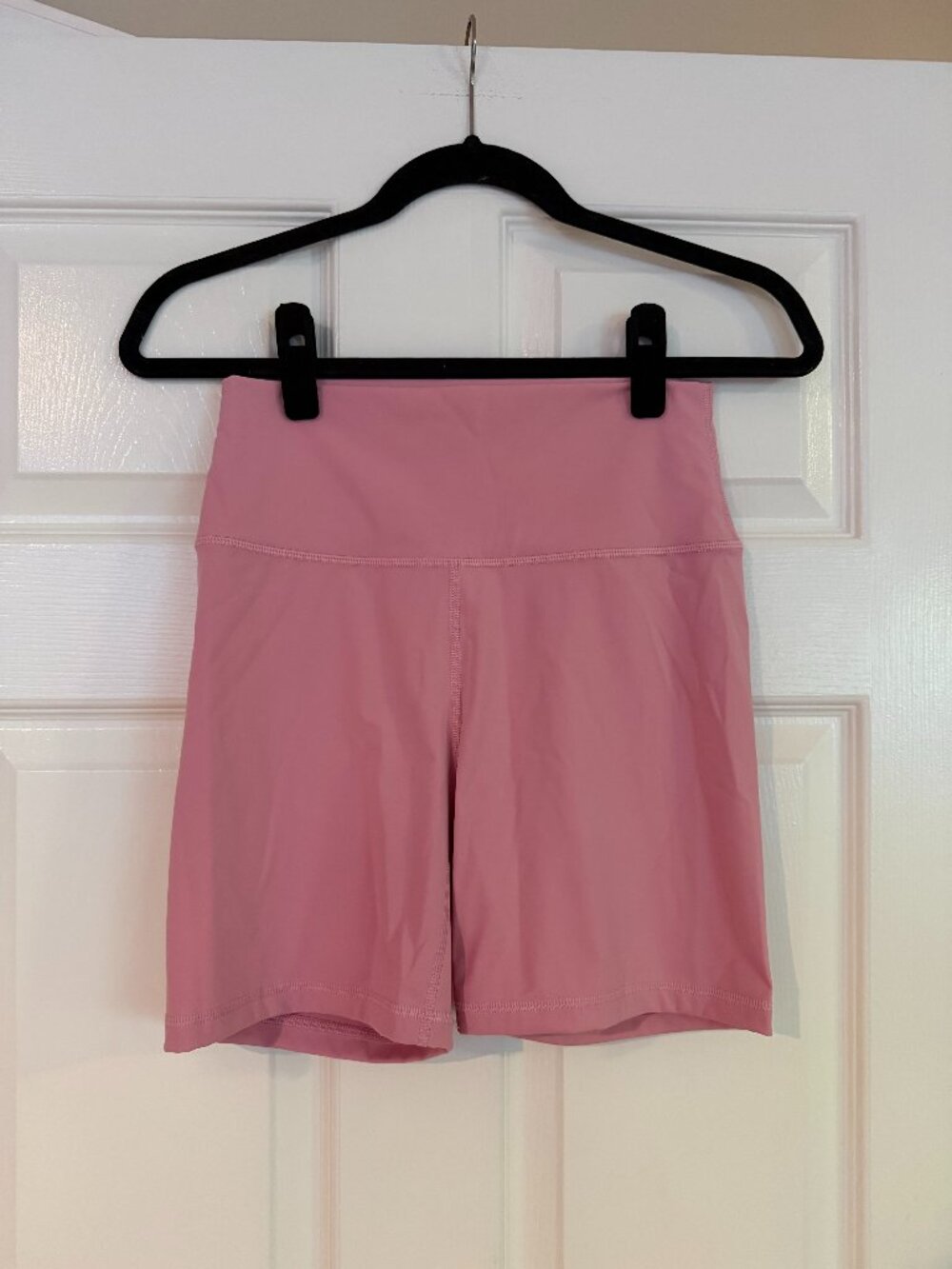 Pink High Waisted Gym Biker Compression Shorts